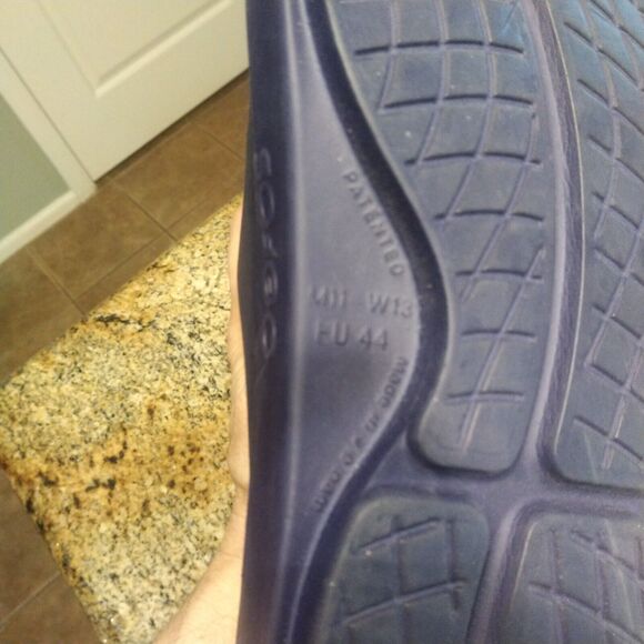 OOFOS OOahh Luxe Women's Sport Slide Recovery Comfort Sandals Blue Size W13/M11 - Picture 12 of 13